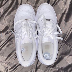 White Nike AirForce 1s